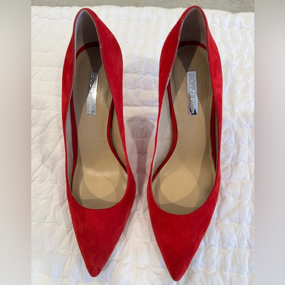BCBGeneration Red Suede Heels